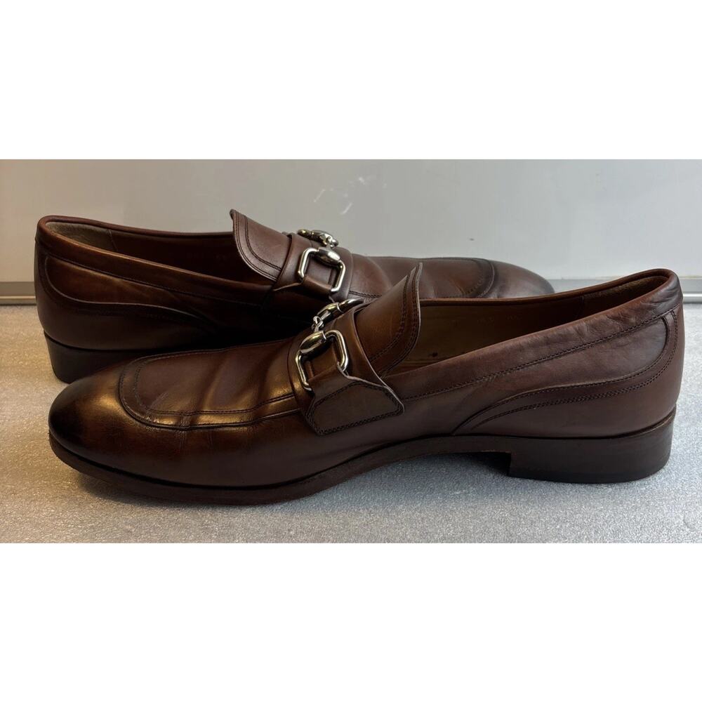 Gucci Horsebit Loafers Brown Men 8.5 Slip-On Leather Italy 337043 - Picture 5 of 11